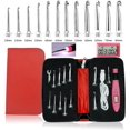 thumbnail image 1 of 12pcs Crochet Hook Set with Counter Ergonomic Knitting Needles Kit with Led Light&Row Digital Counter DIY Tool for Knitting Hook, 1 of 6