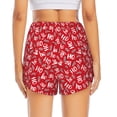 thumbnail image 3 of Picia Hohoho3 Pattern Women's 2 in 1 Athletic Running Shorts High Waisted Workout Casual Gym Sweat Shorts with Comfy Liner Zipper Pockets-X-Large, 3 of 9