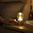 thumbnail image 2 of Bombilla de lámpara de noche retro (D'oro), luz nocturna LED recargable por USB Mini lámpara de noche Lámpara de escritorio elegante para iluminación de escritorio de dormitorio, 2 of 4