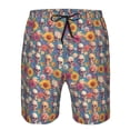 thumbnail image 3 of Pofeuu Skull sunflower daisy Prin Men's Swim Trunks Quick Dry Bathing Suit Swimming Board Shorts Mesh Lining Beach Swimwear-Medium, 3 of 6