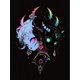 thumbnail image 2 of Playera estampada para mujer, divertida e inspiradora, novedosa, informal, de manga corta1pc Women's Casual Graphic Tee, Polyester Round Neck Short Sleeve T-Shirt with Abstract Demon Girl Print, Com, 2 of 6