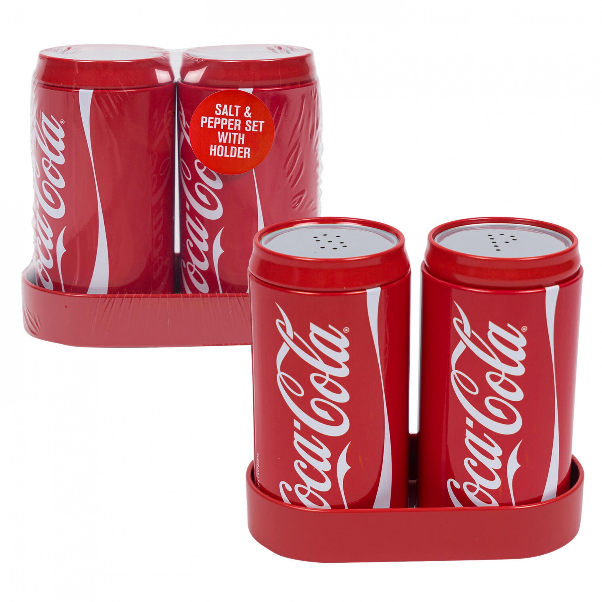 Coca-Cola 860929 Vintage Style Salt & Pepper Shaker Set, Red