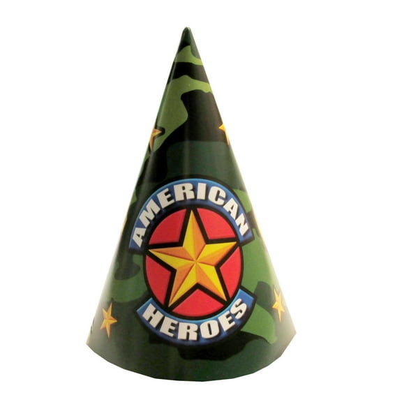 American Heroes Cone Hats (8ct)