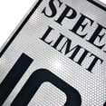 thumbnail image 5 of Speed Limit 10 MPH Sign, Slow Down Sign, Engineer Grade Reflective Sheeting, Rust Free Aluminum, Weather Resistant, Waterproof, Fade Resistant, 12" x 8" (White-10 MPH), 5 of 5
