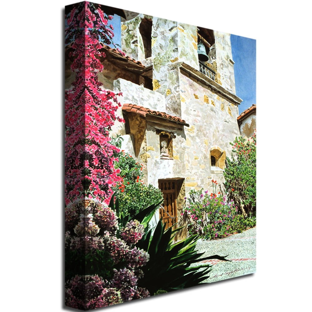 Trademark Art "Mission Carmel Bell Tower" Canvas Wall Art by David Lloyd Glover