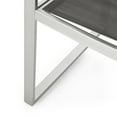 thumbnail image 3 of GDF Studio Augusta Outdoor Aluminum Dining Chairs with Faux Wood Accents, Set of 4, Silver, Gray, Natural Brown, Outdoor Mesh, 3 of 9