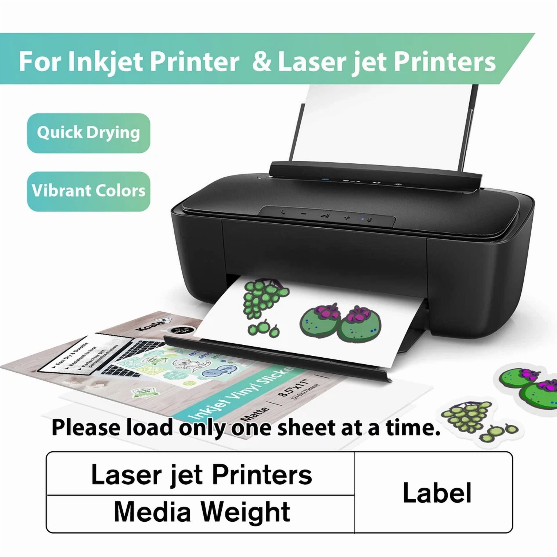 CIRCLE- Koala Printable Vinyl Sticker Paper Inkjet Laser Printer Waterproof Matte 8.5X11