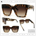 thumbnail image 2 of Womens Large Squared Rectangle Cat Eye Designer Fashion Plastic Sunglasses Tortoise - Brown, 2 of 8