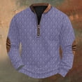 thumbnail image 1 of Blusas y camisas de manga larga con cuello redondo Sudadera con capucha de cuello redondo para hombre Jersey estampado Blusa de poliéster de manga larga para hombre, 1 of 4