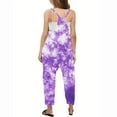 thumbnail image 5 of Zwiiyzr Girls' Casual Tie-Dye Sleeveless Jumpsuits Spaghetti Strap Loose Overalls Pants Casual Long Romper with Pockets 5-14Y Multicolor, 5 of 6