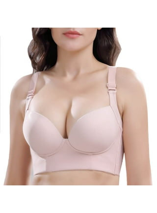 Deagia Honey Love Bras for Women Daily s Plue Size Adjust Full Cup No Steel  Ring Cotton Breathable Underwear Print Hook and Loop Bralettes Khaki S #999  