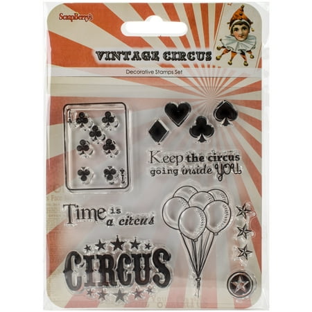 Vintage Stamping Setting - ScrapBerry's Vintage Circus Clear Stamps 4