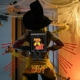 thumbnail image 5 of Clearance Sale! Lssam Statues For Home Decor Scary Halloween Decoration Outdoor Decor With Motion Sensor Hanging Prisoner Cage Light Up Eyes Talking Spirit Halloween Animatronic Home Decor, 5 of 7