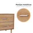 thumbnail image 2 of Buró con Cajones Relan Minimalista Estilo Madera Roble, 2 of 6