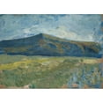 thumbnail image 2 of Ernst Schiess 18x14 Black Ornate Wood Framed Double Matted Museum Art Print Titled - Plain with Bare Mountain, 2 of 5