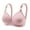 Pink, variant on Hontri Bras for Women, Women Sexy Lace Back Button Shaping Cup Adjustable Shoulder Strap Large Size Underwire Bra Beige L under $10