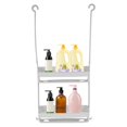 thumbnail image 1 of Bath Storage Rack Shower Caddy Organizer Hanging over Head Bathroom Double Layers Hanging Shelf  Plastic DIY Shower Organiser Holder Tidy Storage for Bathroom, 1 of 9