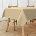 thumbnail image 2 of Beige Table Cloth, 60x84 Inch Rectangle Polyester Fabric Tablecloth Thick,Wrinkle Resistant Washable Reusable Table Cover for Dining Picnic Outdoor Camping Anniversary Party Decoration, 2 of 5