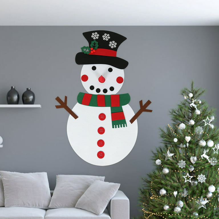  Konsait Christmas Games DIY Felt Snowman for Kids Wall to  Decorate,39Inch Felt Snowman Game Set with 36 Pcs Ornaments Craft Hanging  Christmas Decorations for Toddlers Crafts Home Door Decor : Home