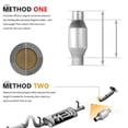 thumbnail image 4 of 2Pcs 2.5inch Spun Universal Catalytic Converter 425250 Exhaust, 4 of 5