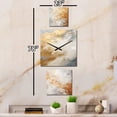 thumbnail image 3 of Designart "Subdued Snow Blossoms" Abstract Shapes Oversized Wall Clock - Set Of 3 - Extra large Clock For Office Décor - Large Contemporary Wall Clock, 3 of 6