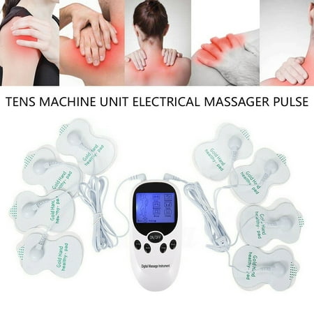 Tens Usb Machine Unit Electrical Massager Pulse Muscle Stimulator Dual Channel Rechargeable Electric Pulse with Color LCD Display Machine Pain Relief