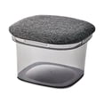 thumbnail image 3 of de almacenamiento con asiento acolchado, taburete de almacenamiento multifuncional duradero para zapatos, caja de almacenamiento de juguetes Gris, 3 of 9