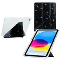 thumbnail image 5 of ELEHOLD For iPad 5th/6th/8th Generation Case, 9.7 inch, Bling Magnetic Flip PU Leather Shock-Absorbent Multi-Angle Kickstand Full Protection Case Cover,Black, 5 of 10