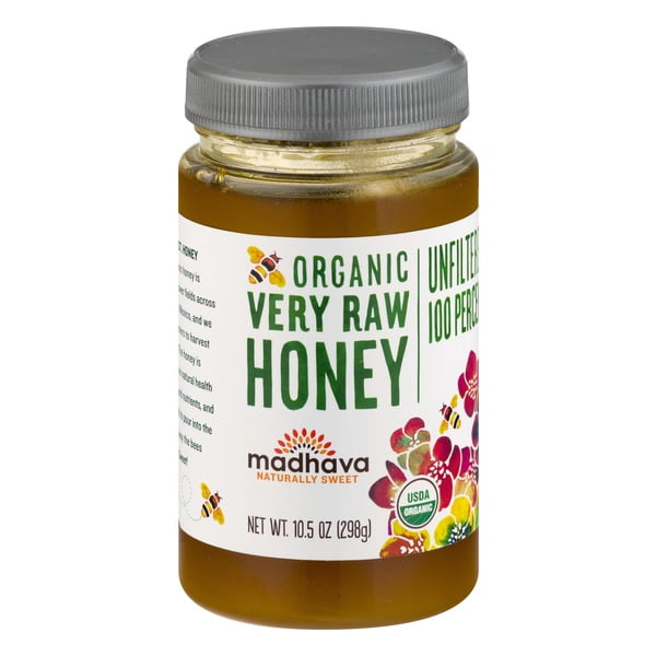 Madhava Organic Very Raw Honey Unfiltered, 10.5 oz