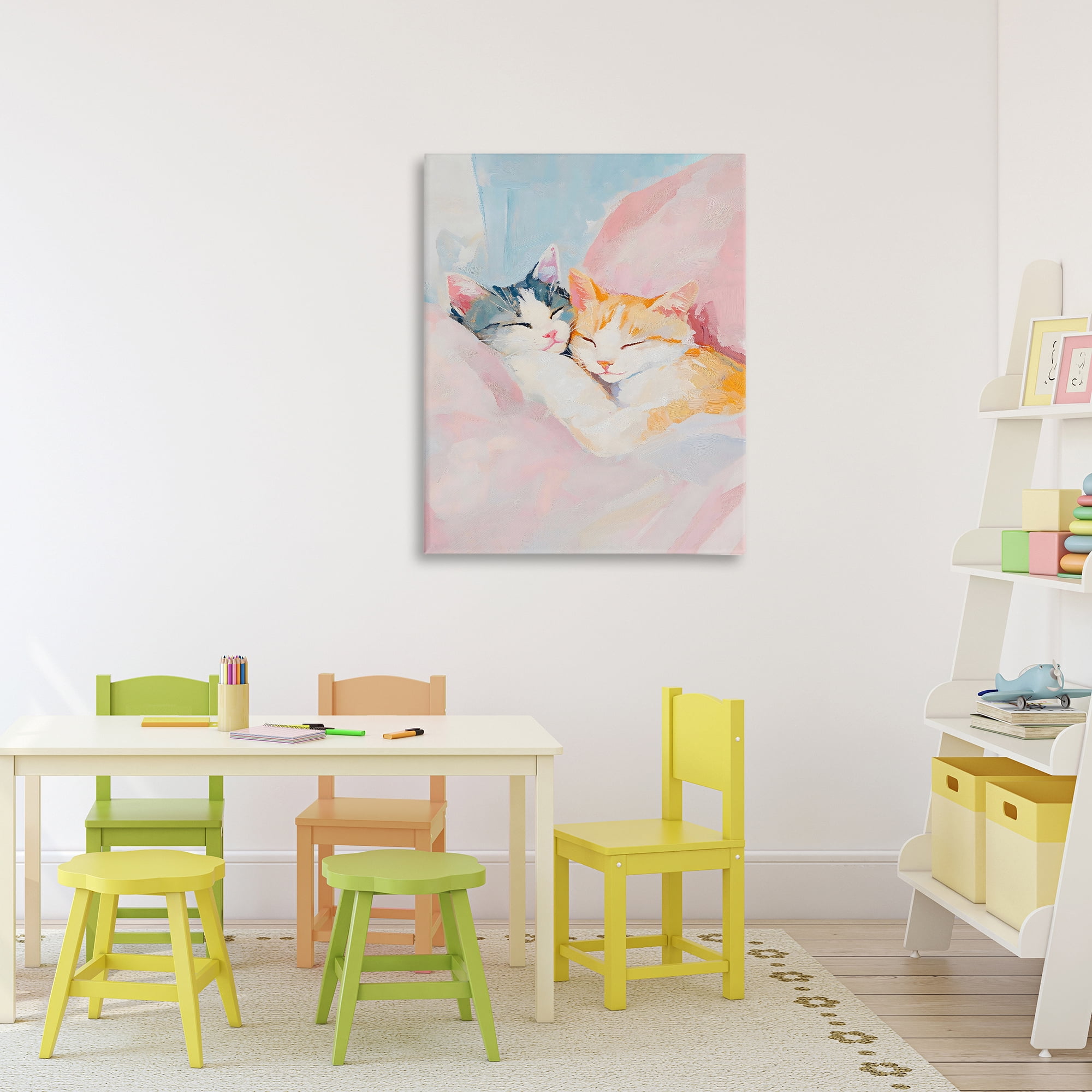 Stupell Industries Sleeping Kittens Embrace Canvas Wall Art, design by The Prints Vibe