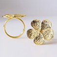 thumbnail image 2 of Nomeni Tableware Flower Napkin Ring Alloy Ring For Cloth Napkin Holder Silver Napkin Holder With Flower Design Painted Napkin Ring White Oil Flower Plant Napkin Ring Buckle Five Petal, 2 of 9