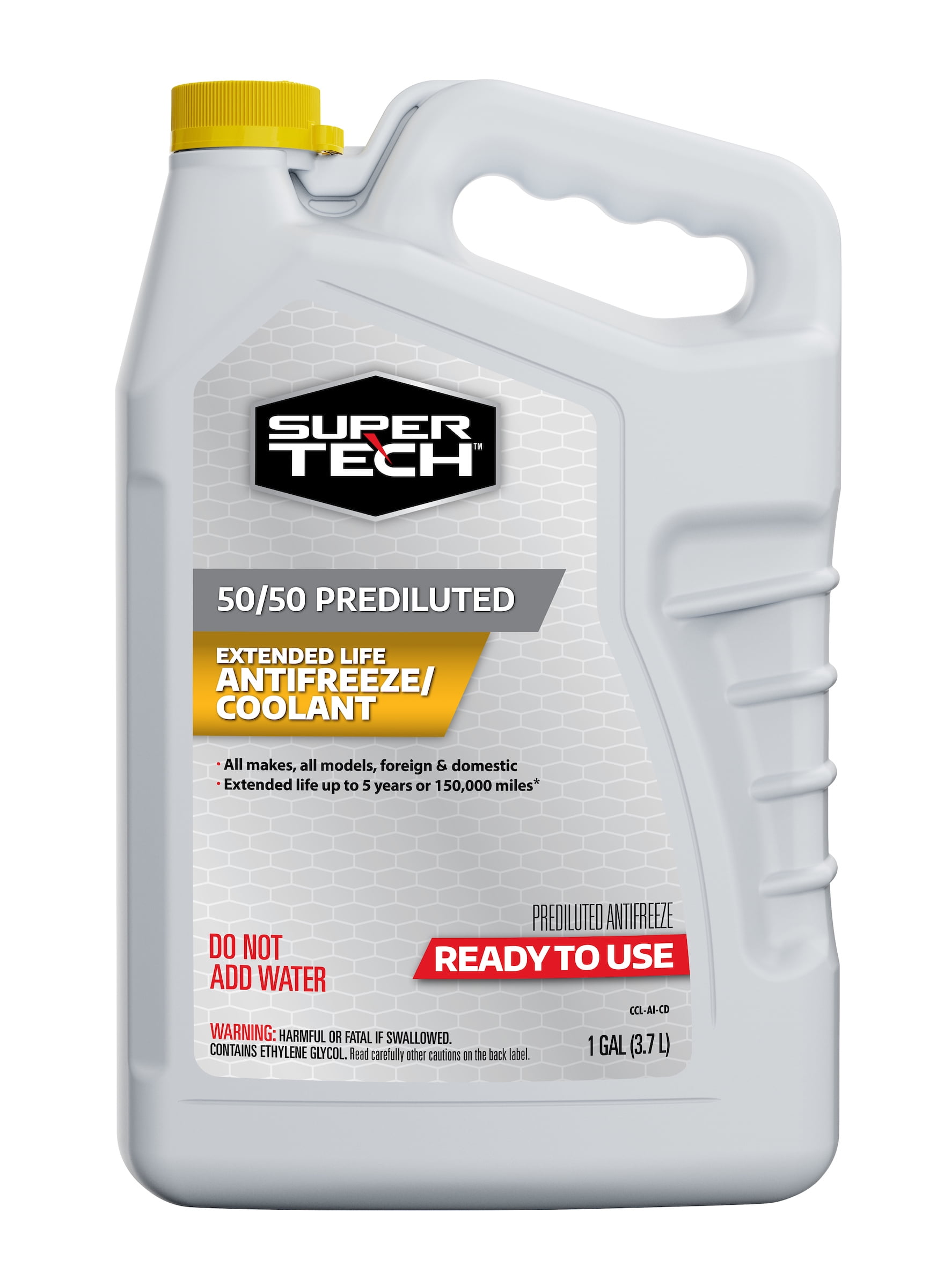 Super Tech 50/50 Prediluted Antifreeze/Coolant, 1 Gallon (3.78