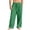 BUV47-Green, variant on Mens Casual Linen Pants Cotton Lightweight Loose Fit Drawstring Elastic Waist Pockets Straight Legs Summer Beach Yoga Pant Light Gray 3XL
