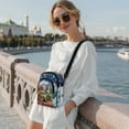 thumbnail image 2 of Binienty Christmas Train Small Crossbody Bags For Women Cute Adorable Shoulder Purse Slim Portable Cross Body Bag with RFID Anti Theft Strap Gifts for Women, 2 of 8