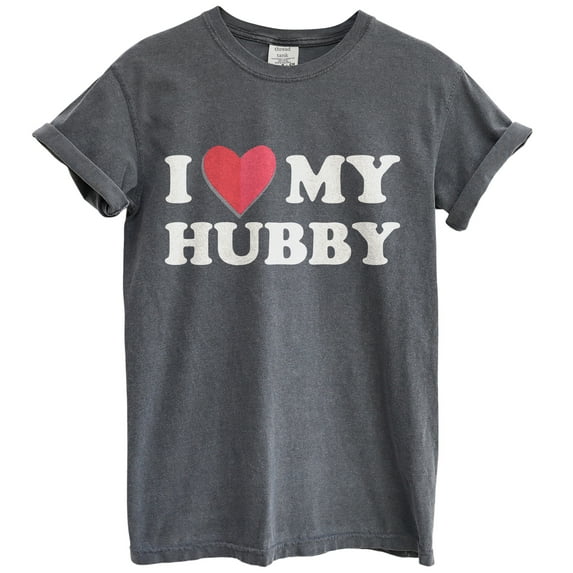 I Heart My Hubby T-Shirt for Women, Funny Graphic Tee Short Sleeve Summer Tops