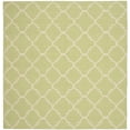 thumbnail image 2 of Safavieh Dhurries Brad Geometric Area Rug, Light Green/Ivory, 6' x 6' Square, 2 of 10