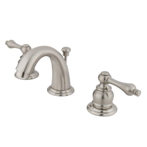 Two Handle 4" to 8" Mini Widespread Lavatory Faucet with Retail Pop-up