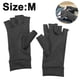 thumbnail image 1 of Guantes para artritis para mujeres y hombres, guantes sin dedos, los mejores guantes de cobre para túnel carpiano, mecanografía en computadora y trabajo diario, soporte para manos - 1 par,Negro,M, 1 of 6