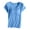 Blue, variant on Short Sleeved T Shirt With Chest Pad Bra Cup - Polyester Spandex, Casual Pajamas