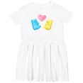 thumbnail image 3 of Inktastic Cute Gummy Bears and Heart Girls Toddler Dress, 3 of 5