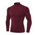 thumbnail image 2 of Sonducket Ropa interior térmica para hombre, camisetas deportivas de invierno de alta elasticidad para hombre, jersey largo con cremallera para Camisetas Vino rojo Sonducket AP013564-05, 2 of 6