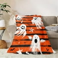 thumbnail image 6 of Xuniizn Halloween Throw Blanket Throw Size Cozy Fleece Blanket - 300GSM Ultra Soft Microfiber Printed Blanket for Halloween Decor, Halloween Gifts for Kids & Adults, 6 of 7