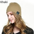 thumbnail image 2 of HESHENG Bluetooth Headphones Hat Super Soft Knitted Music Beanie Bluetooth Brimless Music Cap For Winter Outdoor Sport (Khaki), 2 of 7