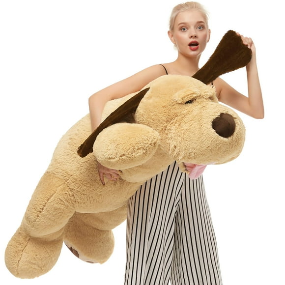 MaoGoLan 51" Giant Dog Plush, Life Size Large Stuffed Animal Dog, Fluffy and Cuddly Stuffed Puppy Stuffed Animal Throw Pillow Toy Birthday for Girls