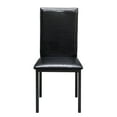 thumbnail image 6 of 2pc Writing Desk And Chair , Black Metal Frame, Faux Leather Covering, Rectangular With Marble Worksurface For Home Office Chair, Top, Small Furniture, 6 of 6