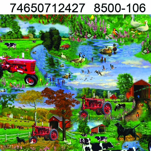 Cotton Tractor Fabric, per Yard