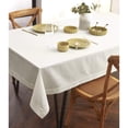 thumbnail image 3 of Solino Home Ivory Tablecloth 60 x 104 Inch - Dru Cotton Linen Rectangle Tablecloth - Machine Washable Table Cloth for Spring, Easter, Mothers Day, 3 of 5