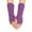Purple, variant on Dyfzdhu Women Fall Winter Solid Color Multicolor Wool Long Striped Knit Half Finger Gloves White