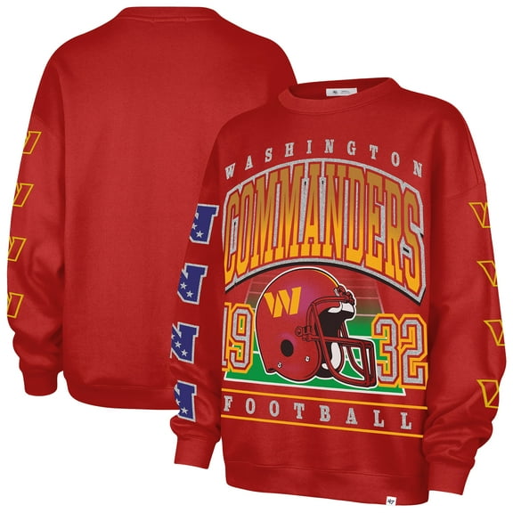 Women's '47 Burgundy Washington Commanders Go Big Oversized Pullover Sweatshirt