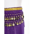 thumbnail image 6 of Lejafay Girls Sequins Belly Dance Harem Pants Tribal Arabic Halloween Party Trousers Performance Purple XXL, 6 of 7